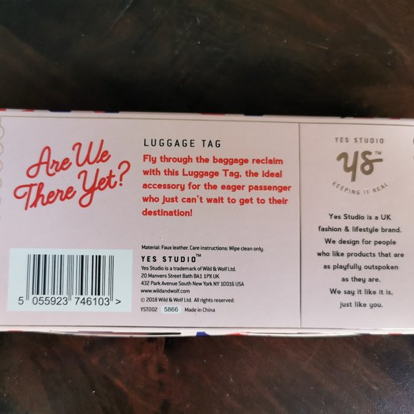 Yes Studio Faux Leather Luggage Tag - Picture 5 of 5